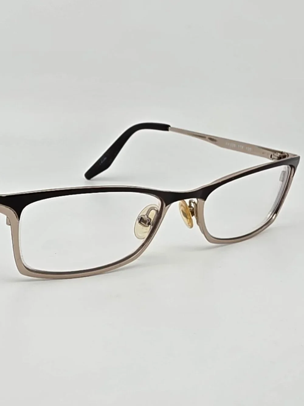 Armani Exchange AX235 17X Black Silver Eyeglasses Frame w/ Flexhinge and Case